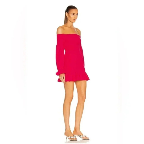 Revolve Atoir The Ayla Mini Dress in Rouge Pink Sz M - Picture 1 of 9